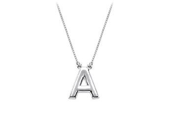 Baby Charm Initial Pendant A 14K White Gold