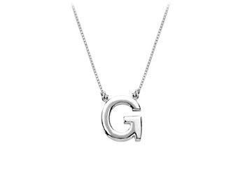Baby Charm Initial Pendant G 14K White Gold