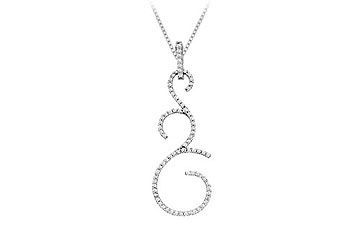 Diamond Pendant  14K White Gold - 1.00 CT Diamonds