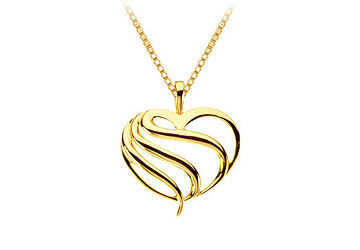 14K Yellow Gold Heart Fashion Pendant
