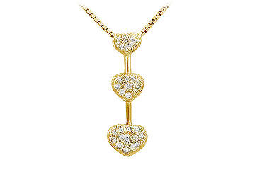 Diamond Heart Pendant  14K Yellow Gold - 0.25 CT Diamonds