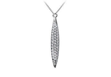 Diamond Pendant  14K White Gold - 0.25 CT Diamonds