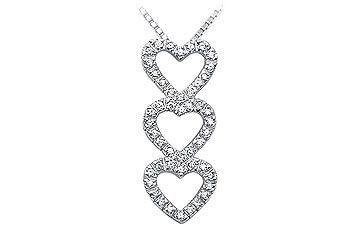 Diamond Heart Pendant  14K White Gold - 0.40 CT Diamonds