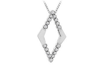 Diamond Pendant  14K White Gold - 0.25 CT Diamonds