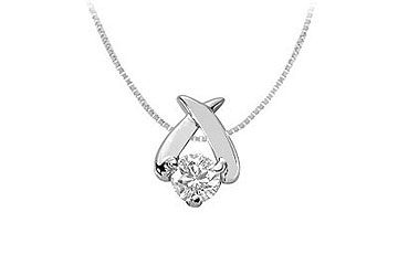 Diamond Pendant  14K White Gold - 0.25 CT Diamonds