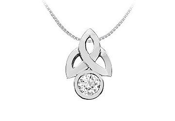 Diamond Pendant  14K White Gold - 0.25 CT Diamonds