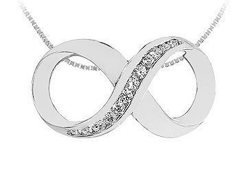 Diamond Pendant  14K White Gold - 0.50 CT Diamonds