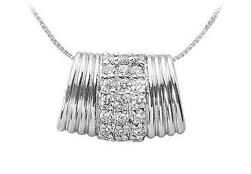 Diamond Pendant  14K White Gold - 0.66 CT Diamonds
