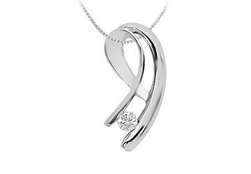 Diamond Pendant  14K White Gold - 0.35 CT Diamonds