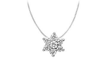 Diamond Flower Pendant  14K White Gold - 0.33 CT Diamonds