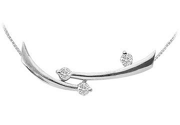 Diamond Pendant  14K White Gold - 0.30 CT Diamonds