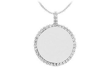 Diamond Disc Pendant  14K White Gold - 0.25 CT Diamonds