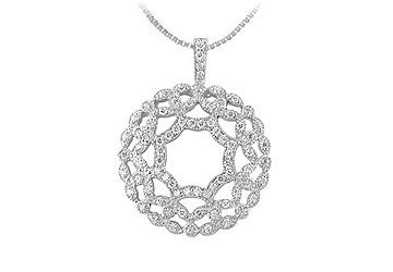 Diamond Floral Pendant  14K White Gold - 0.66 CT Diamonds