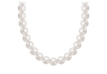 Akoya Cultured Pearl Necklace  14K White Gold  4 MM