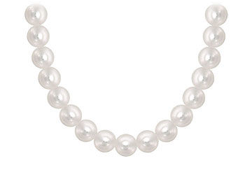 Akoya Cultured Pearl Necklace  14K White Gold  7 MM