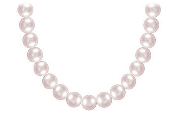Akoya Cultured Pearl Necklace  14K White Gold  7 MM