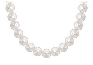 Akoya Cultured Pearl Necklace  14K Yellow Gold  10 MM