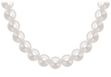 Akoya Cultured Pearl Necklace  14K Yellow Gold  11 MM