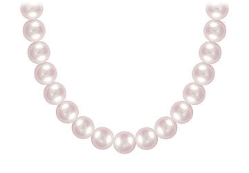 Akoya Cultured Pearl Necklace  14K Yellow Gold  8 MM