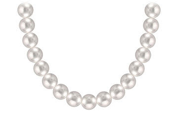 Freshwater Cultured Pearl Necklace  14K White Gold  7 MM