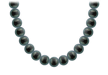 Tahitian Pearl Necklace  18K White Gold  8.00 - 10.00 MM