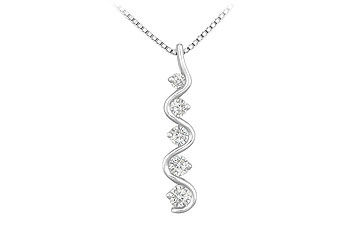 Diamond Journey Pendant  14K White Gold - 0.50 CT Diamonds