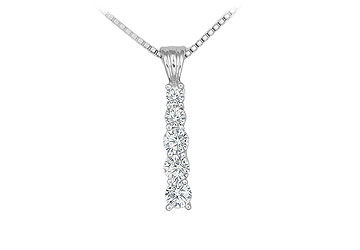 Diamond Journey Pendant  14K White Gold - 0.50 CT Diamonds