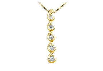 Diamond Journey Pendant  14K Yellow Gold - 0.25 CT Diamonds