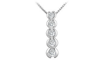 Diamond Journey Pendant  14K White Gold - 0.50 CT Diamonds
