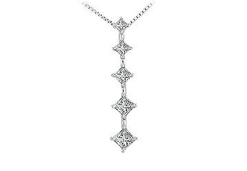 Diamond Journey Pendant  14K White Gold - 1.00 CT Diamonds