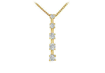 Diamond Journey Pendant  14K Yellow Gold - 0.50 CT Diamonds
