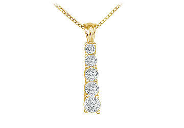 Diamond Journey Pendant  14K Yellow Gold - 1.00 CT Diamonds