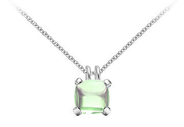 Green Chalcedony Pendant  14K White Gold - 5.00 CT TGW