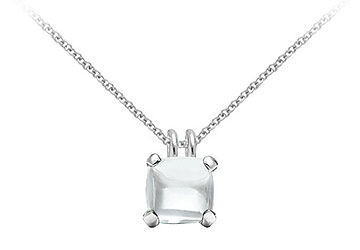 White Chalcedony Pendant  14K White Gold - 5.00 CT TGW