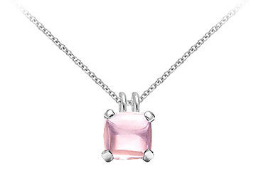 Pink Chalcedony Pendant  14K White Gold - 5.00 CT TGW