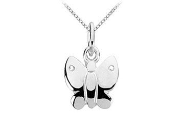 Sterling Silver Charming Animal Butterfly Charm Pendant