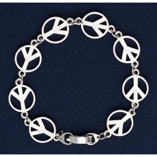 Peace Antique Silver Plated Bracelet Case Pack 6