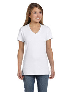 Ladies' 4.5 oz., 100% Ringspun Cotton nano-T V-Neck T-Shirt