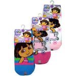 Dora Kids Anklets Socks 6-8 On Header Card Case Pack 120