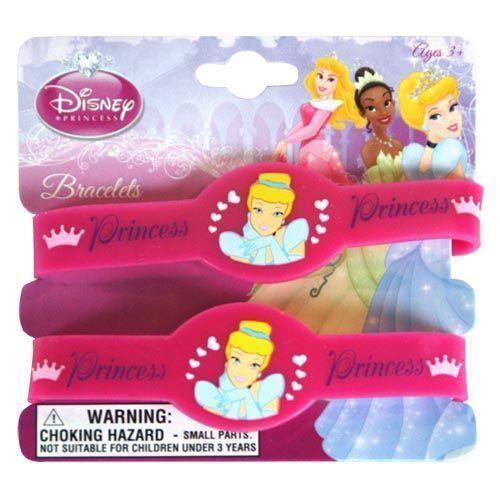 Princess 2Pk Rubber Bracelets On Card Case Pack 288