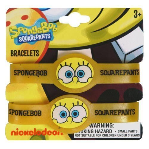 Spongebob 2Pk Rubber Bracelets On Card Case Pack 288