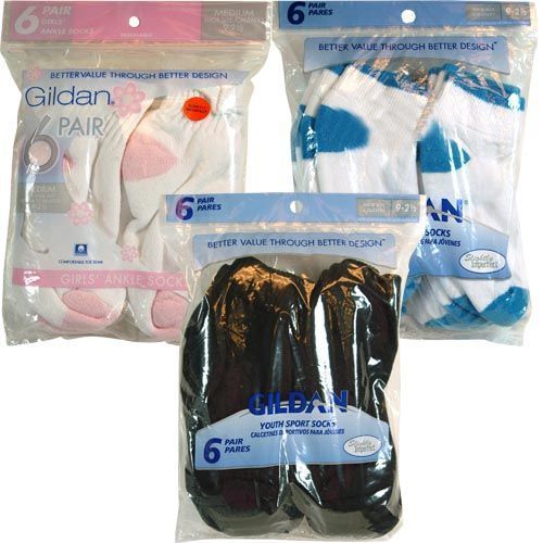 Gildan, Girls Youth Ankle Socks, Case Pack 30