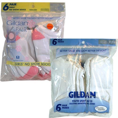 Gildan, Girls Youth No Show Socks, Case Pack 30