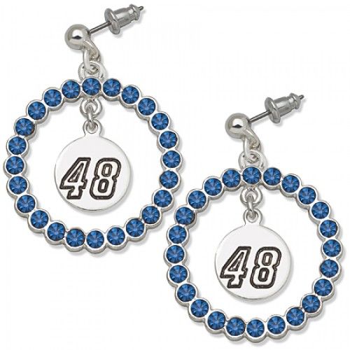 Crystal Number 48 Earrings in Base - Butterfly Backs - Round - Women - Classy