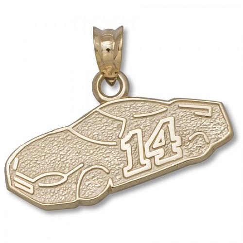 Gold Plated Officially Licensed Tony Stewart ""#14"" Nascar Car Pendant