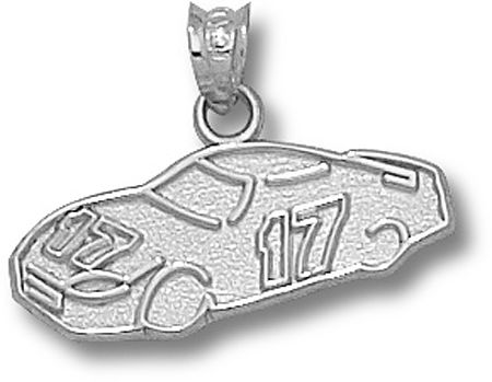 10k White Gold Officially Licensed Matt Kenseth ""#17"" Nascar Car Pendant