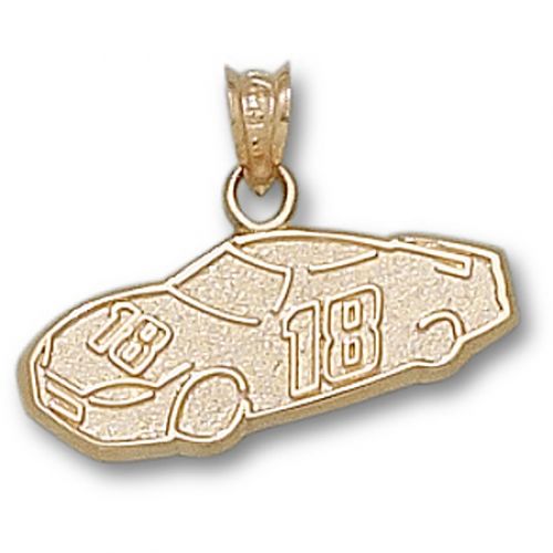 10k Yellow Gold Officially Licensed Kyle Busch ""#18"" Nascar Car Pendant