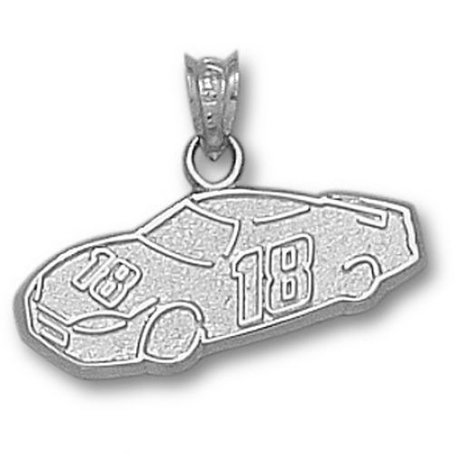 10k White Gold Officially Licensed Kyle Busch ""#18"" Nascar Car Pendant