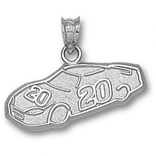 10k White Gold Officially Licensed Joey Logano ""#20"" Nascar Car Pendant