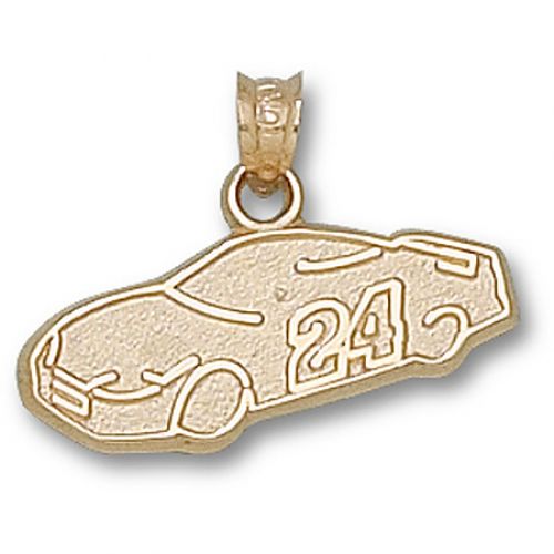 10k Yellow Gold Officially Licensed Jeff Gordon ""#24"" Nascar Car Pendant